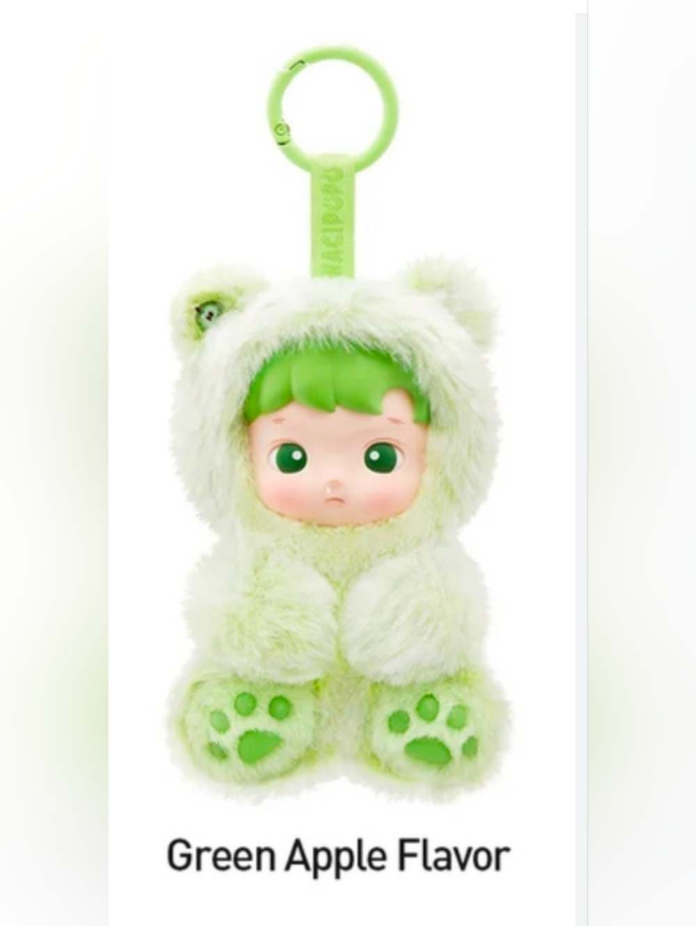Pop Mart Hacipupu Gummy Bear Series Vinyl Plush Pendant Green Apple Flavor NWOT